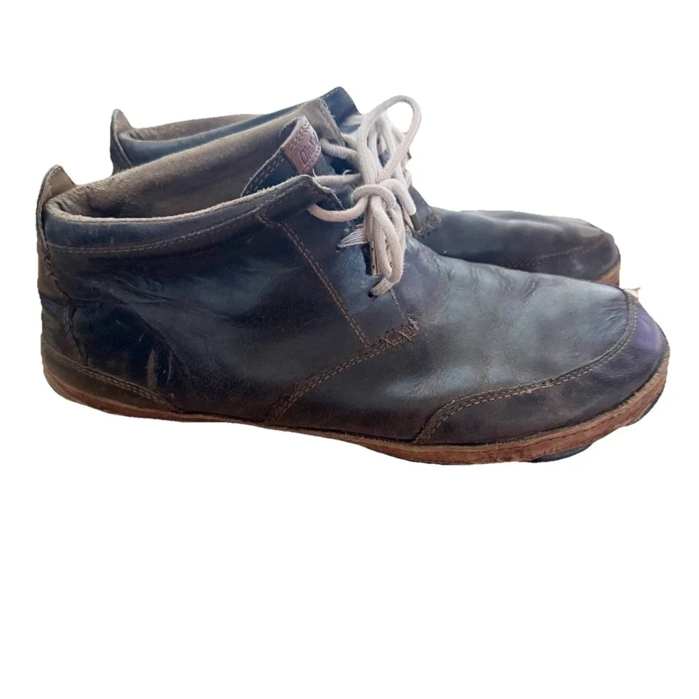 Olukai Kamuela Men's Brown Leather Chukka Boots Size 11.5 Lace Up Comfort Shoes